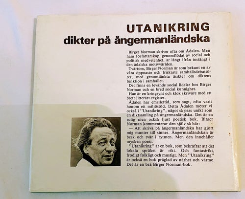 Utanikring - Dikter på ångermanländska av Birger Norman Inbunden bok. Cewe/Pool.