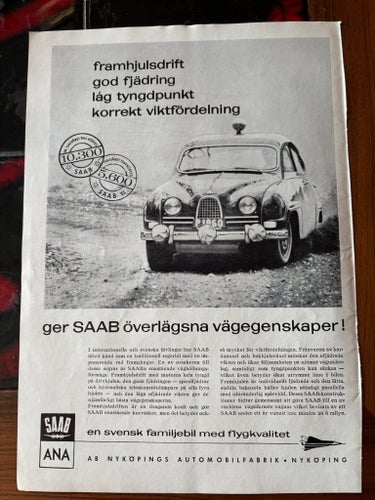 Saab 1961 annons
