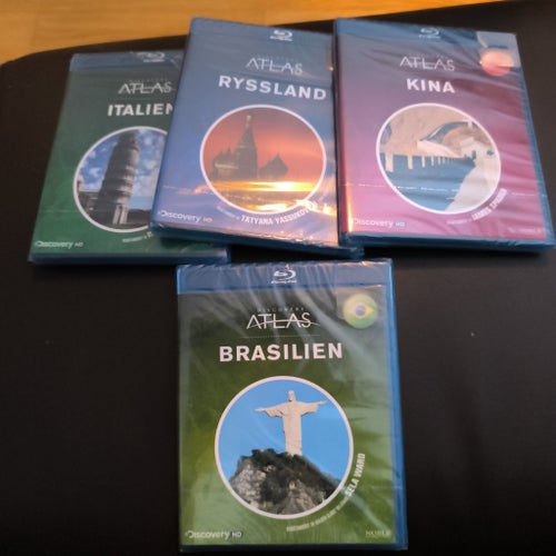 Discovery Atlas Blu-ray: Italien, Ryssland, Kina, Brasilien. Oöppnad