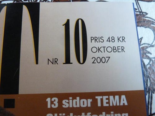 SVENSK JAKT, 2007 NR 10, DREVJAKT PÅ VILDSVIN, TIDNING
