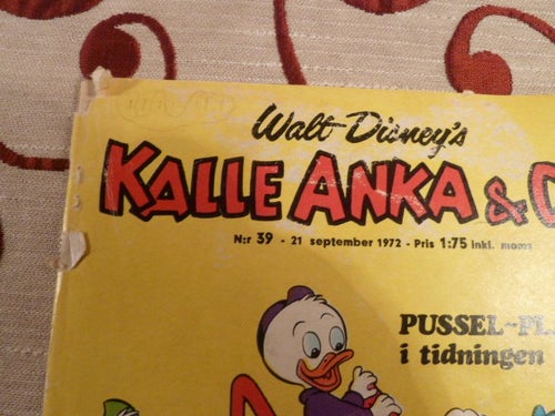 KALLE ANKA & C:O NR39, 1972,