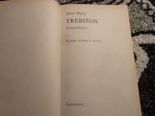 TREBIZON, SOMMERLEJREN, ANNE DIGBY, 1985, BOG, BOK PÅ DANSKA