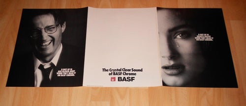 BASF CHROME CASSETTE PROMO FOLDER - 6 Sidor 1987