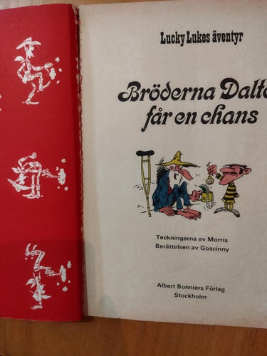 Lucky Lukes äventyr 8 Bröderna Dalton får en chans. tryckt 1972. Very Good