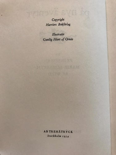 LILLTROLLET PÅ NYA ÄVENTYR Marie Elisabeth af Wied 1954