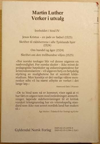 Verker i utvalg IV / Martin Luther