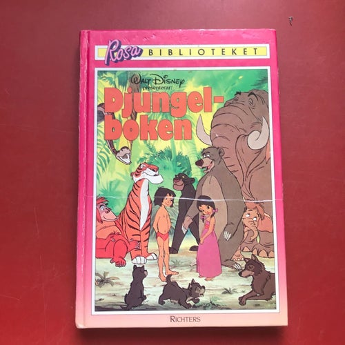 Walt Disney DJUNGELBOKEN Rosa Biblioteket Rudyard Kipling 1987