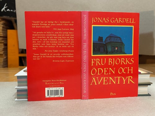 Fru Björks öden och äventyr av Jonas Gardell, bok, Very Good plus