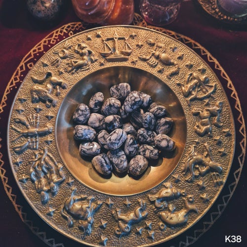 Pinolit trumlad sten kristall - wicca, pagan, meditation, healing, andlig, witch