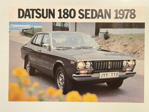 DATSUN 180 SEDAN 1978 DATABLAD MKT FIN!