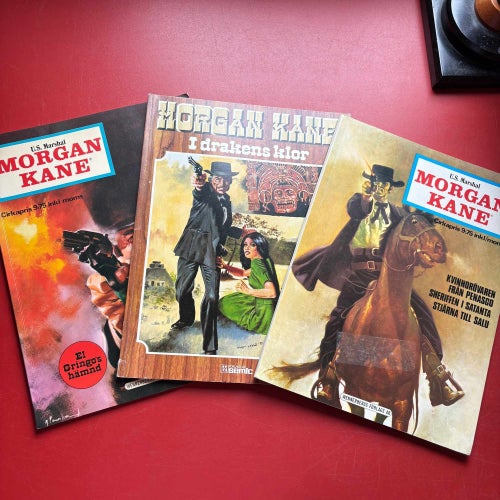 3 album med U.S. Marshal MORGAN KANE Louis Masterton