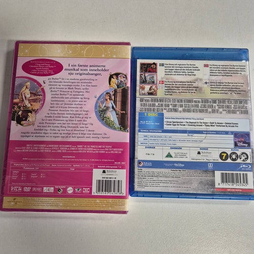 Barbie som Prinsessan och Fattiglappan & Dumbo (Blu-ray)