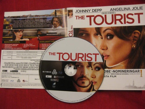 THE TOURIST - JOHNNY DEPP, ANGELINA JOLIE - BLU-RAY UTAN PLASTFODRALET