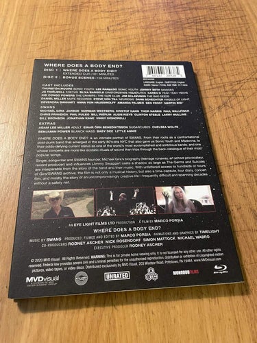 Where Does a Body End? - Swans; Michael Gira - Deluxe Blu-ray SIGNERAD