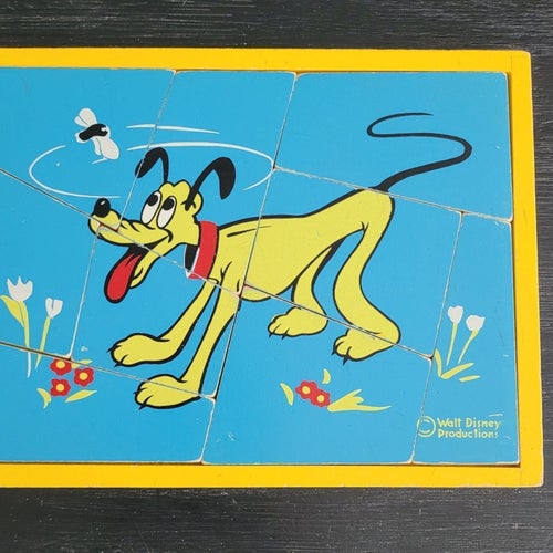 Walt Disney Brio äldre träpussel rampussel vintage retro rare pussel barn