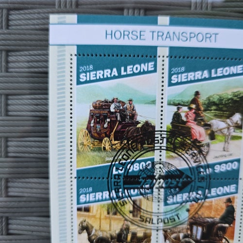 Sierra Leone 2018.Block.Häst transporter