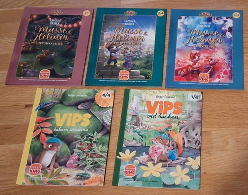 Bokpaket 3st Musse & Helium av Camilla Brinck/2st VIPS av Oskar Jonsson 2022