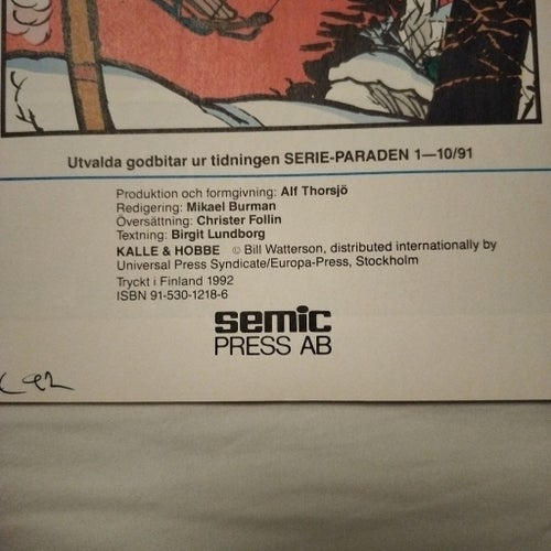 Kalle och Hobbe: På vakt mot barnvakt! av Bill Watterson, 1992