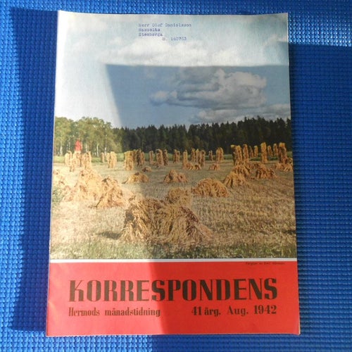 Korrespondens augusti 1942 Alfred Nobel Verner von Heidenstam