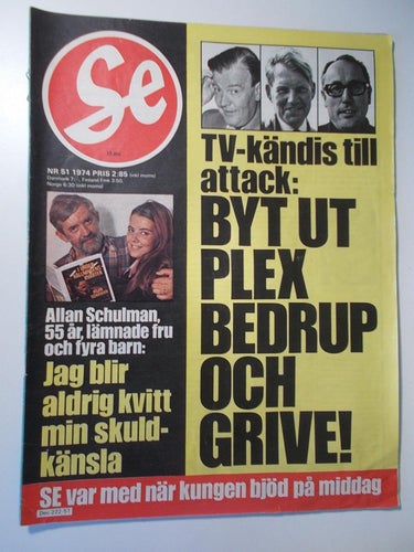 SE Nr. 51 1974 Allan Schulman Uno Myggan Nils Poppe Bo Brundin