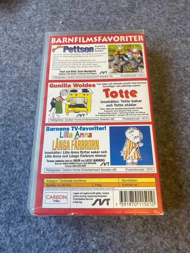 Gubben Pettson / Totte / Lilla Anna och långa farbrorn - 3 filmer - VHS