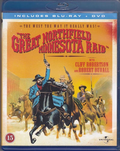 BluRay +DVD / The Great Northfield Minnesota Raid / Robert Duvall / Nära nyskick
