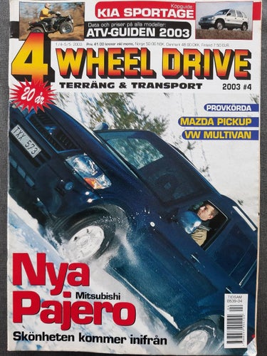 4 Wheel Drive nr 4 2003: Mitsubishi Pajero, VW Multivan, Mazda B2500 Pickup