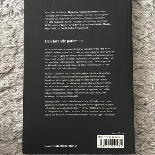Den lärande patienten - Marianne Hansson Scherman, okänt publiceringsår