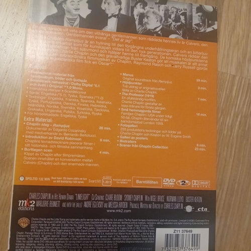 Rampljus (Limelight) DVD med Charlie Chaplin