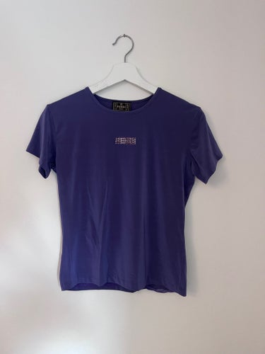Fendi Jeans lila t-shirt, storlek M y2k