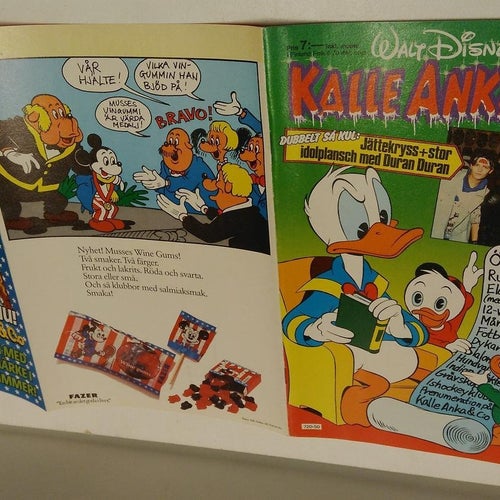 Kalle Anka 1985 nr 50 + olöst Kalle Ankas stora tävlingskryss + kupong. Very Fin