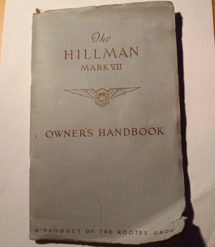Manual The Hillman Mark VII Owner's Handbook, 1954