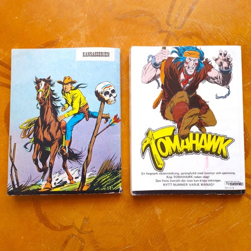 Tex Willer Kansasserien nr 5 1976 och Tex Willer nr 4 1979