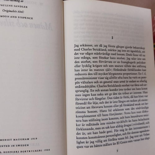 Månen och silverslanten - W. Somerset Maugham. Bok. Very Fine+