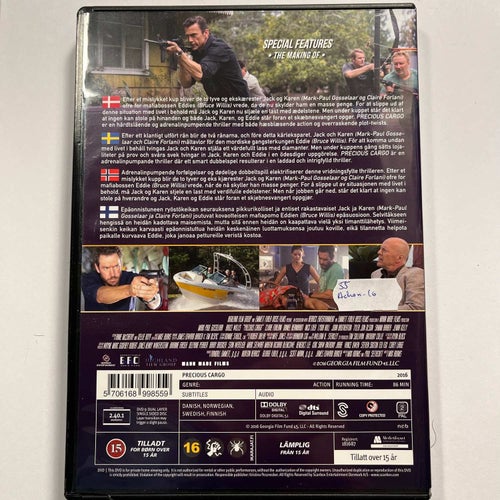 PRECIOUS CARGO. M-P GOSSELAAR, BRUCE WILLIS, C FORLANI. DVD ACTION -16