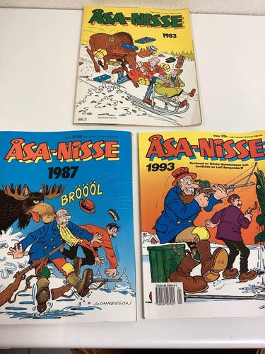 3 Åsa-Nisse album från 1983/87/93