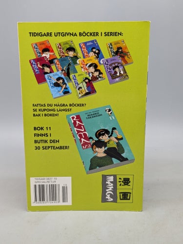 Ranma 1/2 Rumiko Takahashi Vol 10 - Manga på Svenska