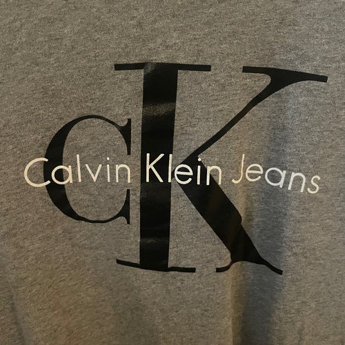Calvin Klein Jeans grå tröja, storlek XS