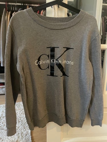 Calvin Klein Jeans grå tröja, storlek XS