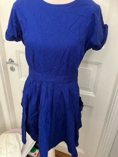 TOPSHOP blå klänning, storlek 42