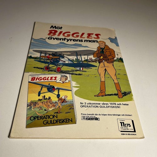 Biggles #1, 1a upplaga, samlarex! FN