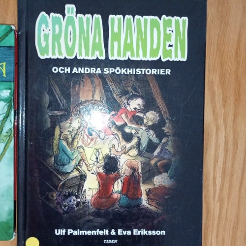 5 st böcker rysare/ spökhistorier bla Hu så hemskt, Gröna Handen...