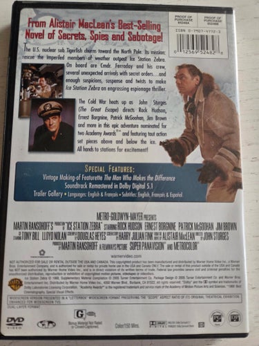 Ice Station Zebra (1968) - Rock Hudson - Region 1 - DVD