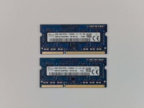 2st SK Hynix 2x4GB (8GB) DDR3L RAM-minne 12800S