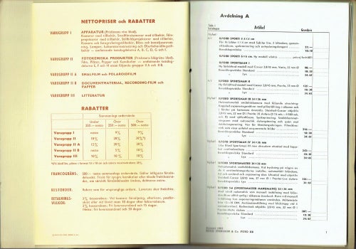 Grundprislista riktprislista till huvudkatalog 31 1962