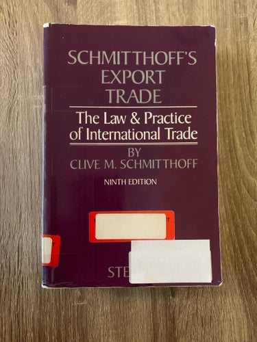 Schmitthoff's Export Trade: The Law & Practice of International Trade av Clive