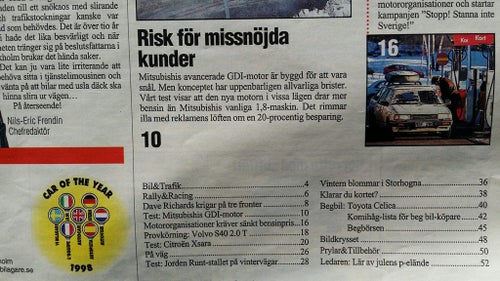 Vi Bilägare nr 2 1998: Volvo S40 2,0T, Citroën Xsara, beg Toyota Celica