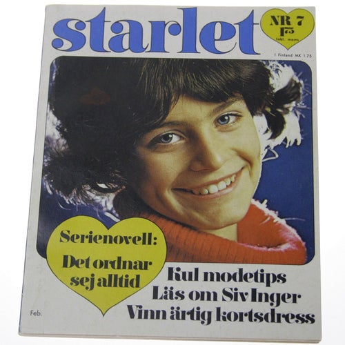 Starlet - 1972 - NR 7 - Idolporträtt: Siv Inger