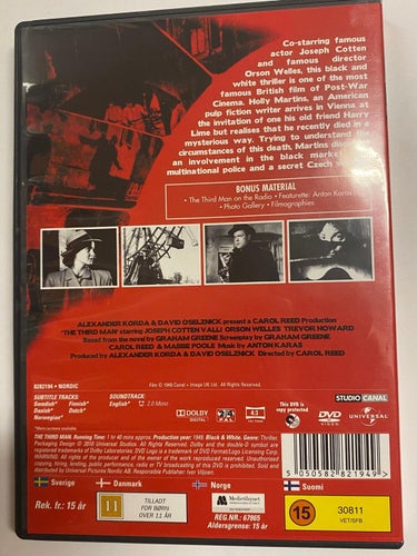DVD The Third Man Carol Reed TOPPSKICK