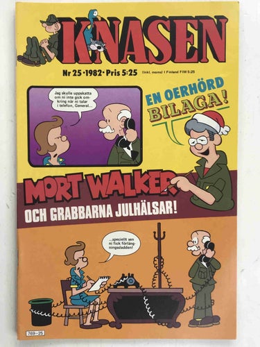 Knasen - 1982:25 Oläst! Med Mort Walker-bilaga